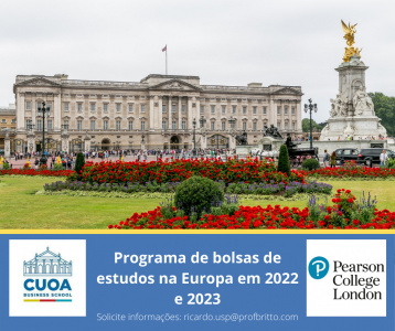 Programa de bolsas de estudos na Europa para 2022 e 2023